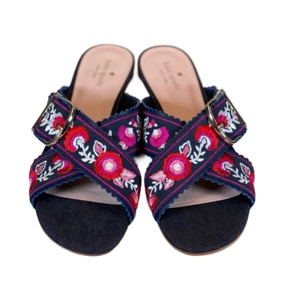 Kate Spade New York Faris Indigo Slides Size 8.5